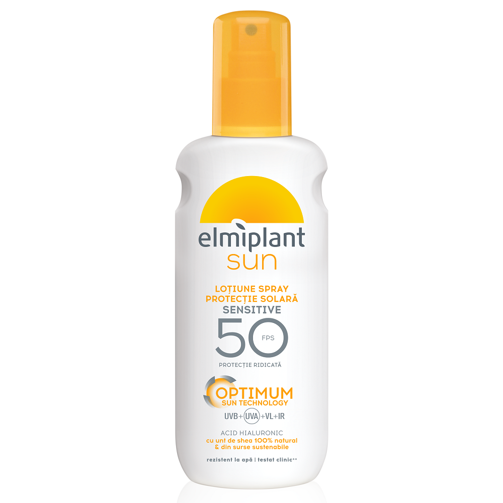 Loriune spray cu protectie solara SPF 50+ Sensitive, 200 ml, Elmiplant Sun