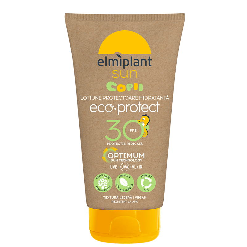 Lotiune protectoare hidratanta pentru copii SPF 30 Optimum Sun, 150 ml, Elmiplant