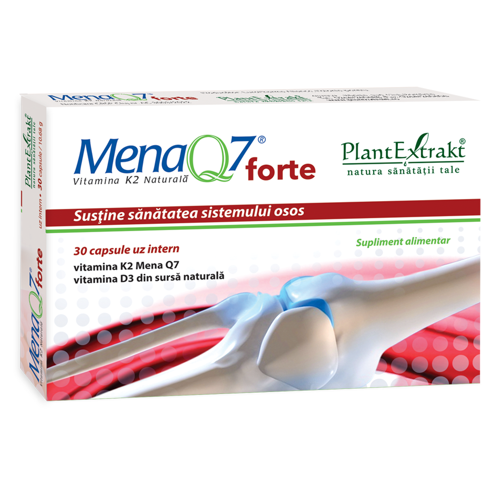 MenaQ7 forte Vitamina K2 naturală, 30 capsule, Plant Extrakt