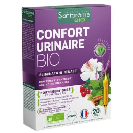 Confort Urinaire Bio, 20 x 10 ml, Santarome