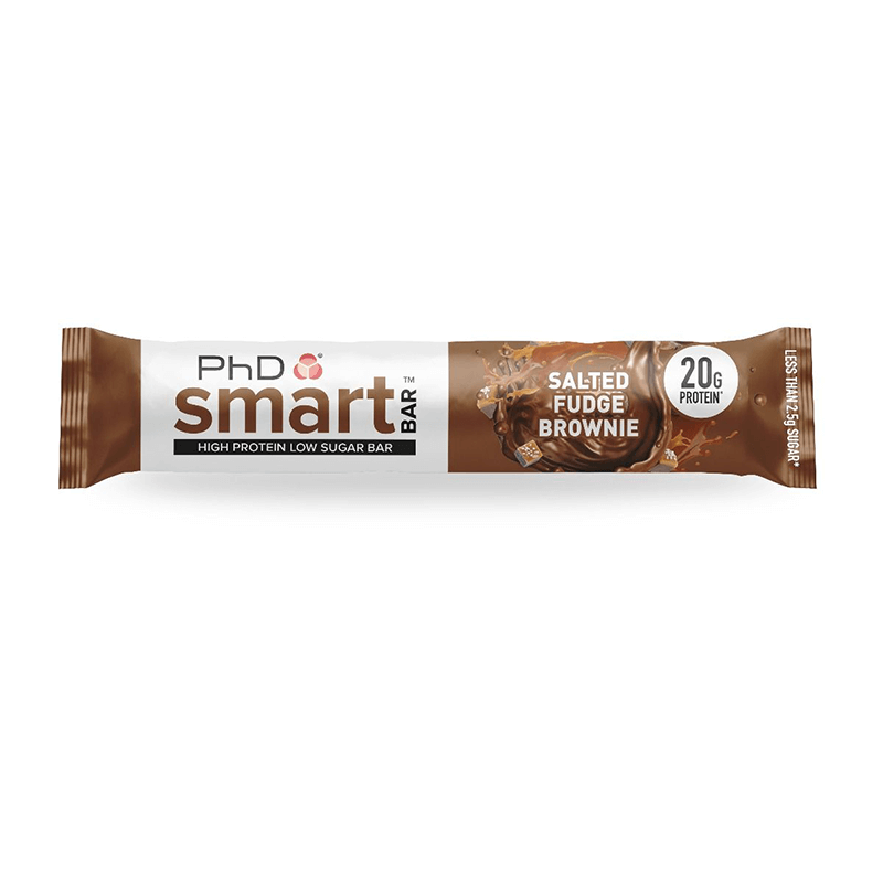 Baton proteic PhD Smart Bar Salted Fudge Brownie, 64 g, PhD Nutrition