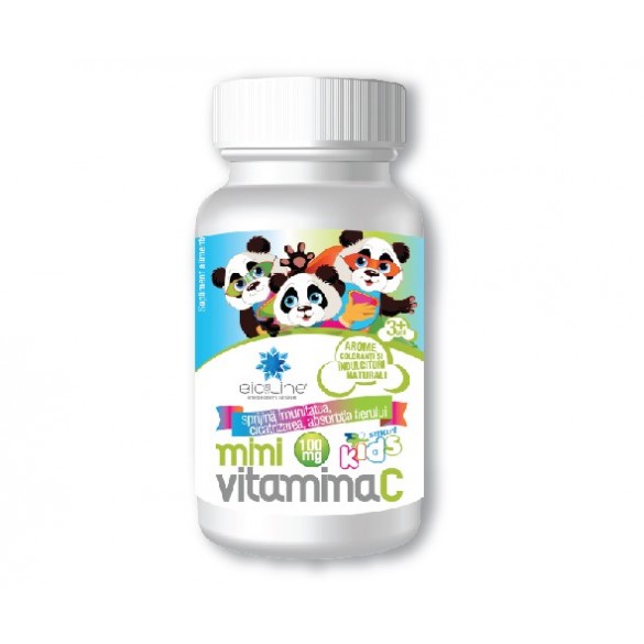 Mini Vitamina C pentru copii BioSunLine, 30 comprimate, Helcor