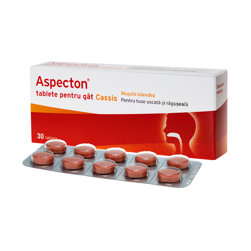 Aspecton Cassis tablete pentru gat, 30 tablete, Krewel Meuselbach