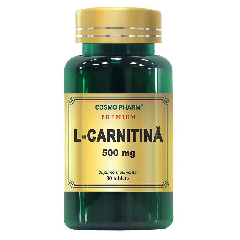 Premium L-Carnitina 500 mg, 30 tablete, Cosmopharm