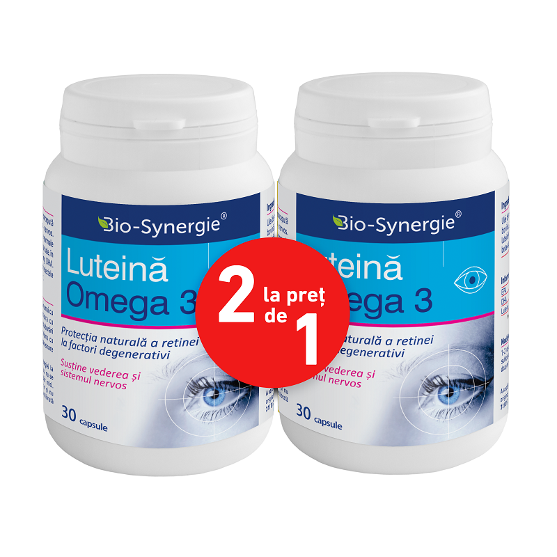 Pachet Luteina Omega 3 (2 la pret de 1), 30 + 30 capsule, Bio Synergie