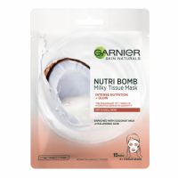 Masca servetel cu lapte de cocos si acid hialuronic Nutri Bomb Skin Naturals, 28 g, Garnier