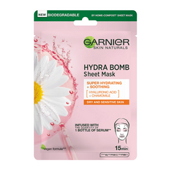 Masca servetel cu musetel Hydra Bomb Skin Naturals, 28 g, Garnier