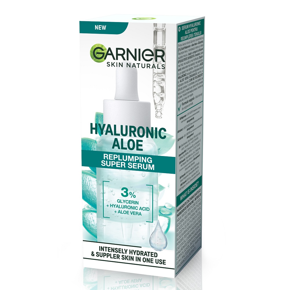 Serum cu acid hialuronic Hyaluronic Aloe Skin Naturals, 30 ml, Garnier