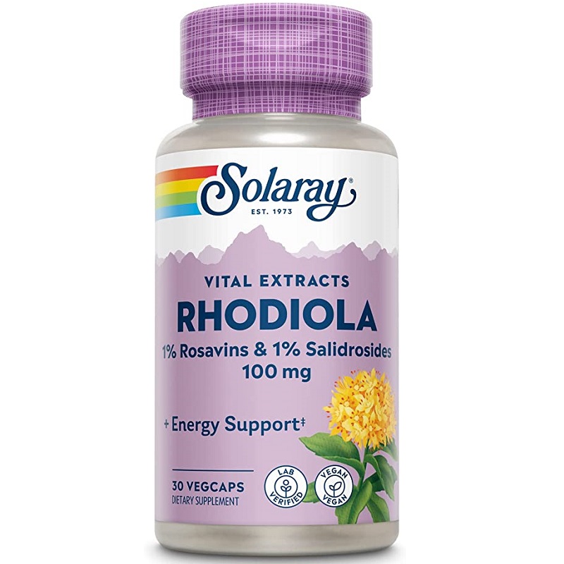 Super Rhodiola 500mg Solaray, 30 capsule, Secom