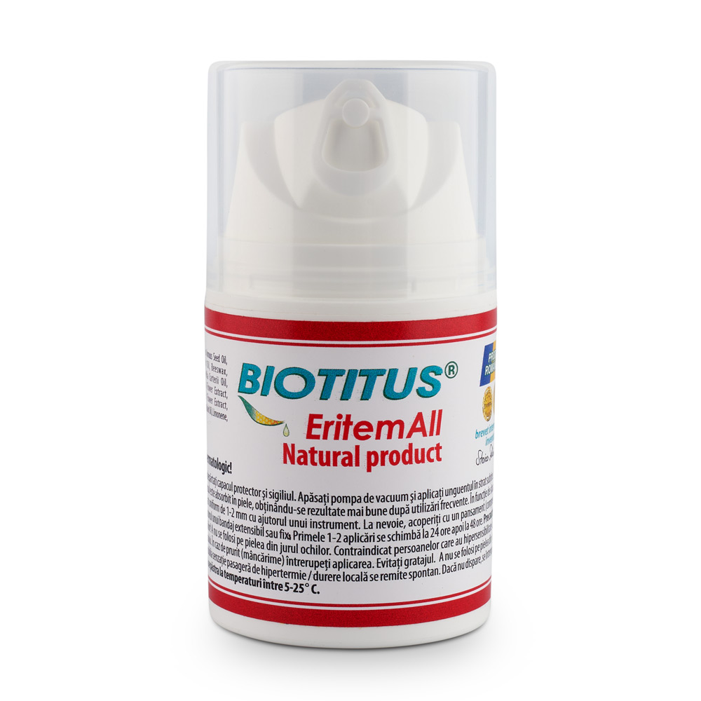 Unguent natural airless Biotitus EritemAll, 50 ml, Tiamis Medical