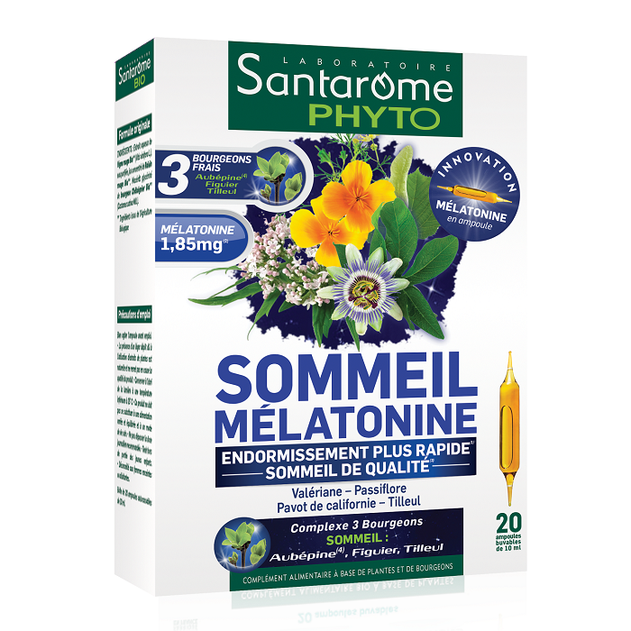 Sommeil Melatonine, 20 x 10 ml, Santarome