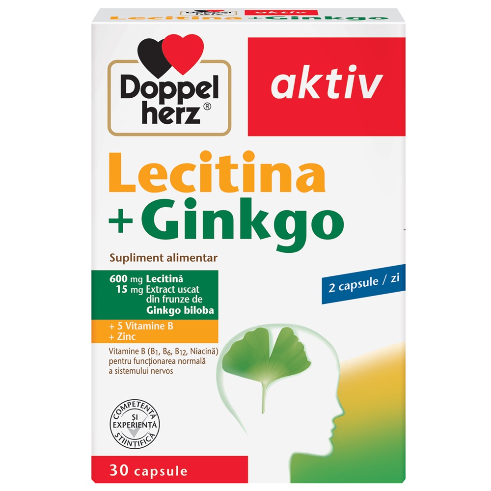 Lecitina + Ginkgo, 30 capsule, Doppelherz