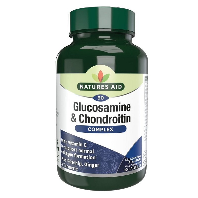 Complex Glucozamina si Condroitina, 90 capsule, Natures Aid