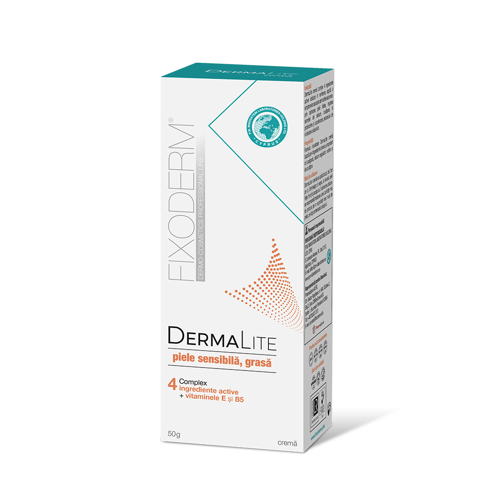 Crema pentru piele sensibila si grasa DermaLite, 50g, Pharmagenix AI