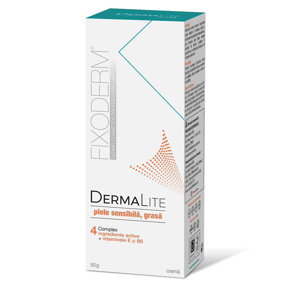 Crema pentru piele sensibila si grasa DermaLite, 50g, Pharmagenix AI