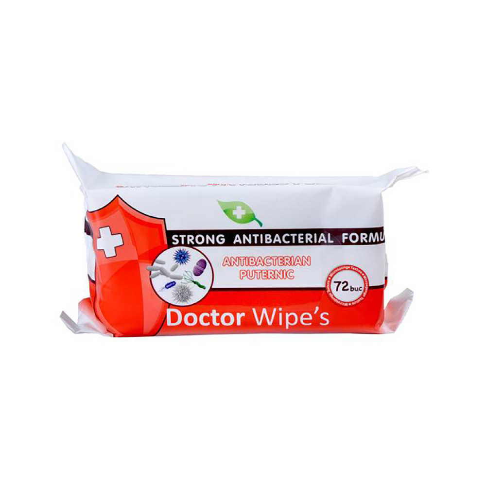 Servetele umede antibacteriene, 72 bucati, Doctor Wipe's