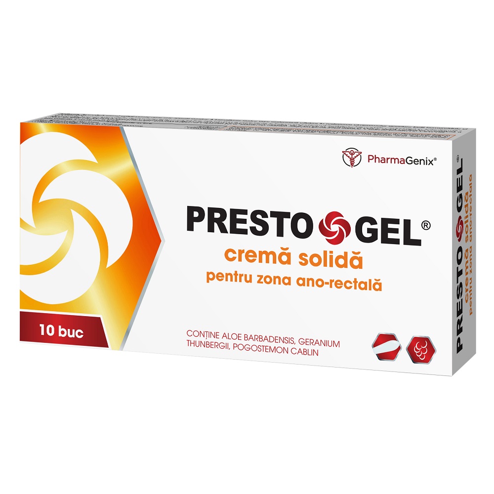 Supozitoare Prestogel, 10 bucati, Pharmagenix