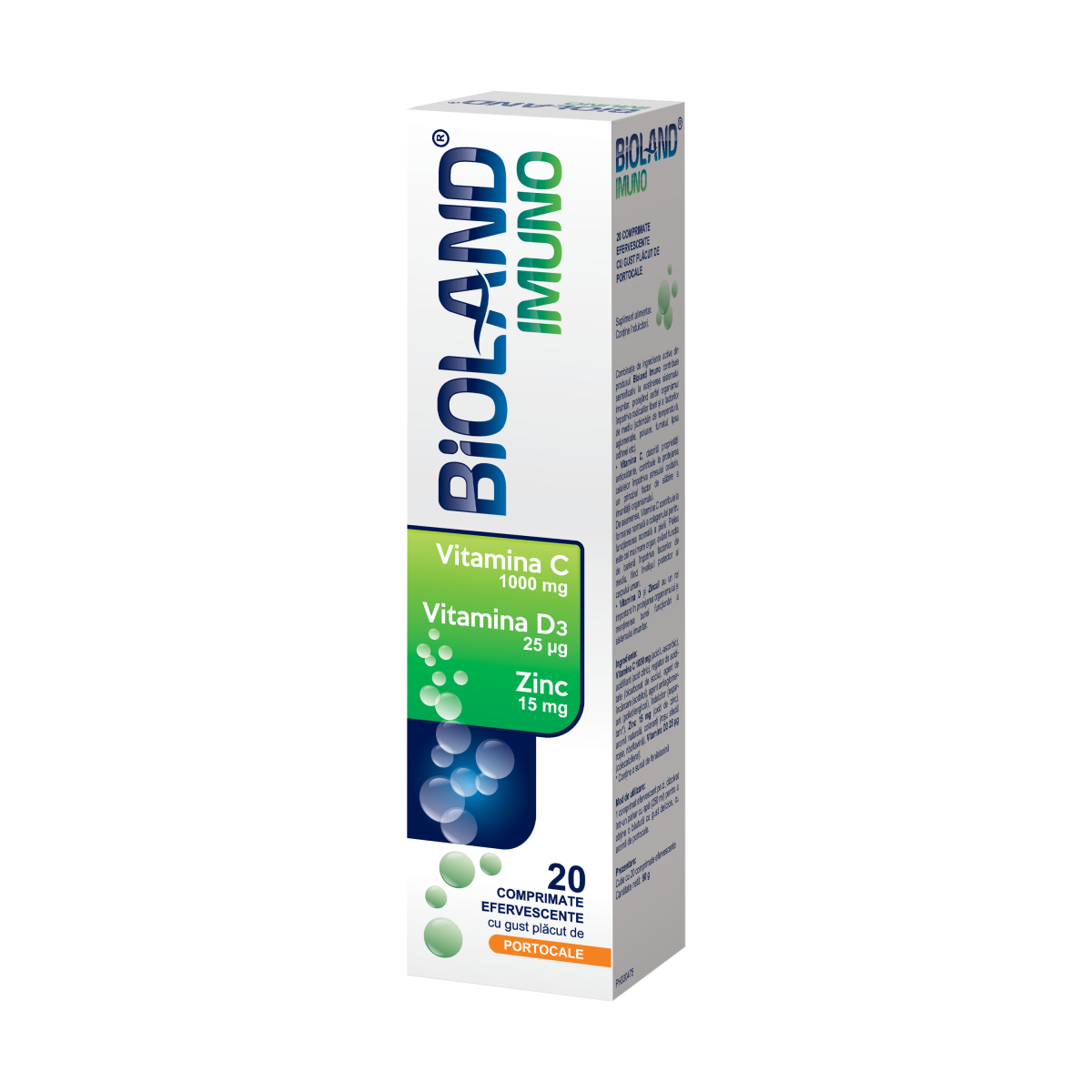 Bioland Imuno Vitamina C, 20 comprimate efervescente, Biofarm