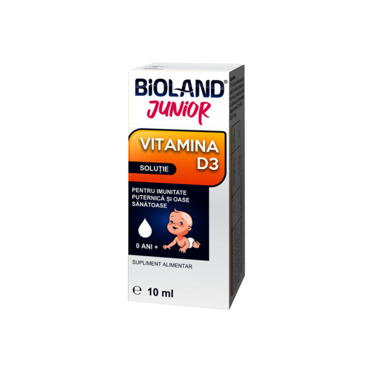 Bioland vitamina D3 Junior, solutie, 10 ml, Biofarm