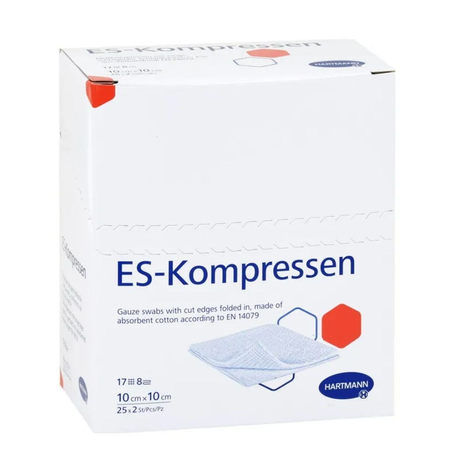 Comprese sterile clasice din tifon ES-Kompressen, 25 bucati, Hartmann