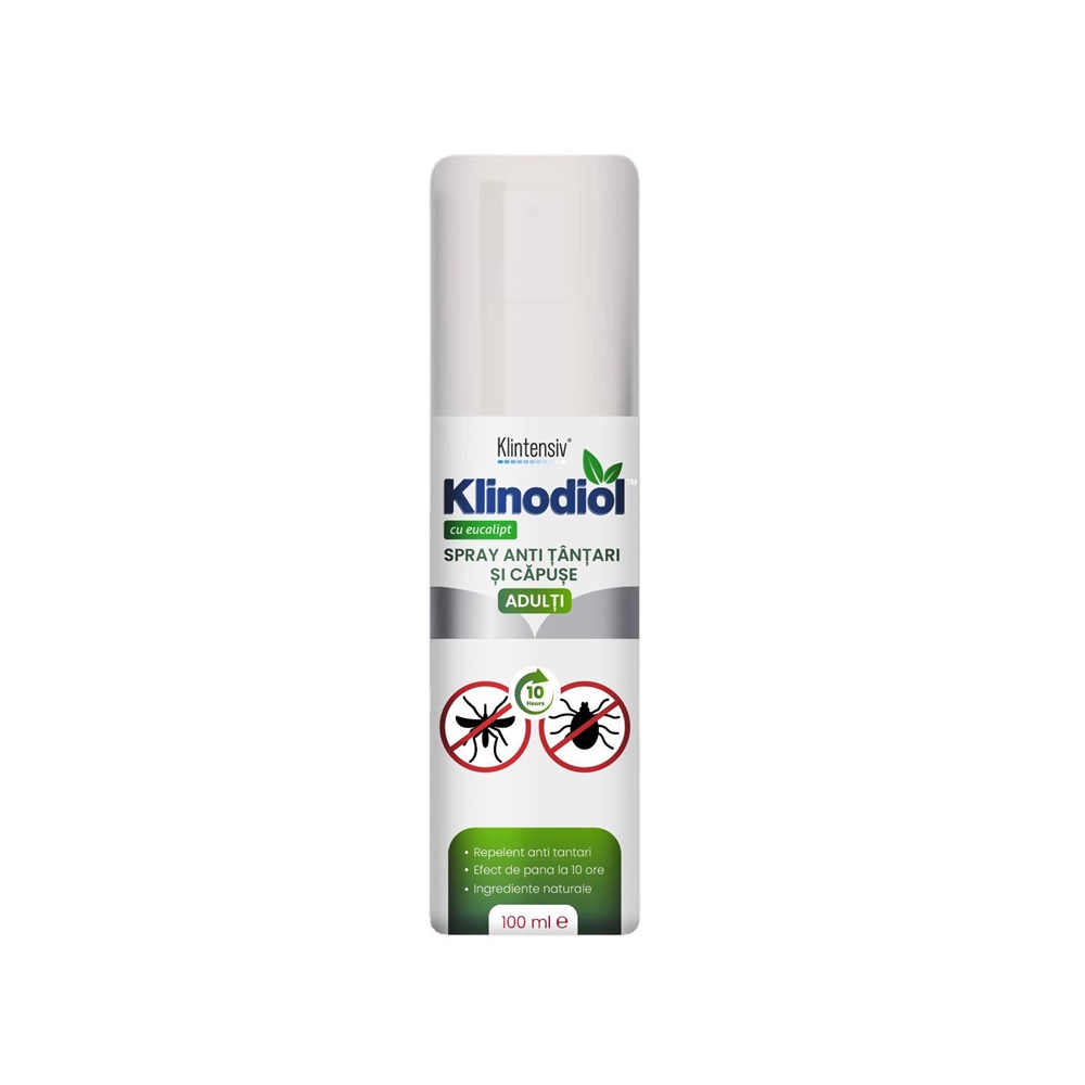 Spray repelent anti-tantari si capuse, pentru adulti Klinodiol, 100 ml, Klintensiv