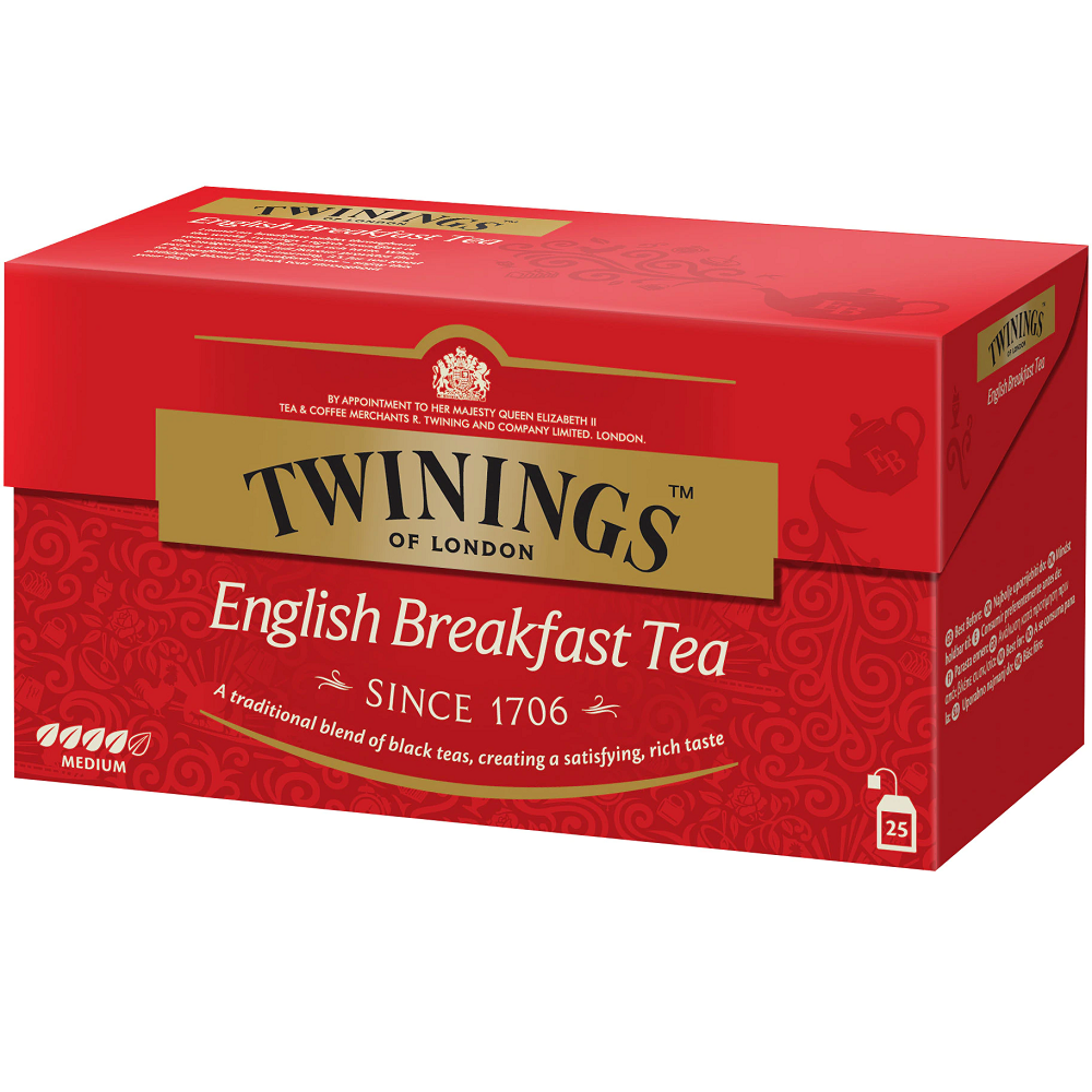 Ceai negru English Breakfast, 25 plicuri, Twinings