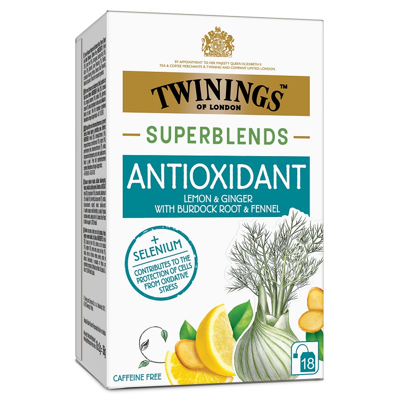 Ceai detoxifiant din plante Superblends Detox, 18 plicuri, Twinings