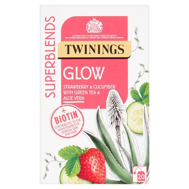 Ceai din plante Superblends Glow, 18 plicuri, Twinings