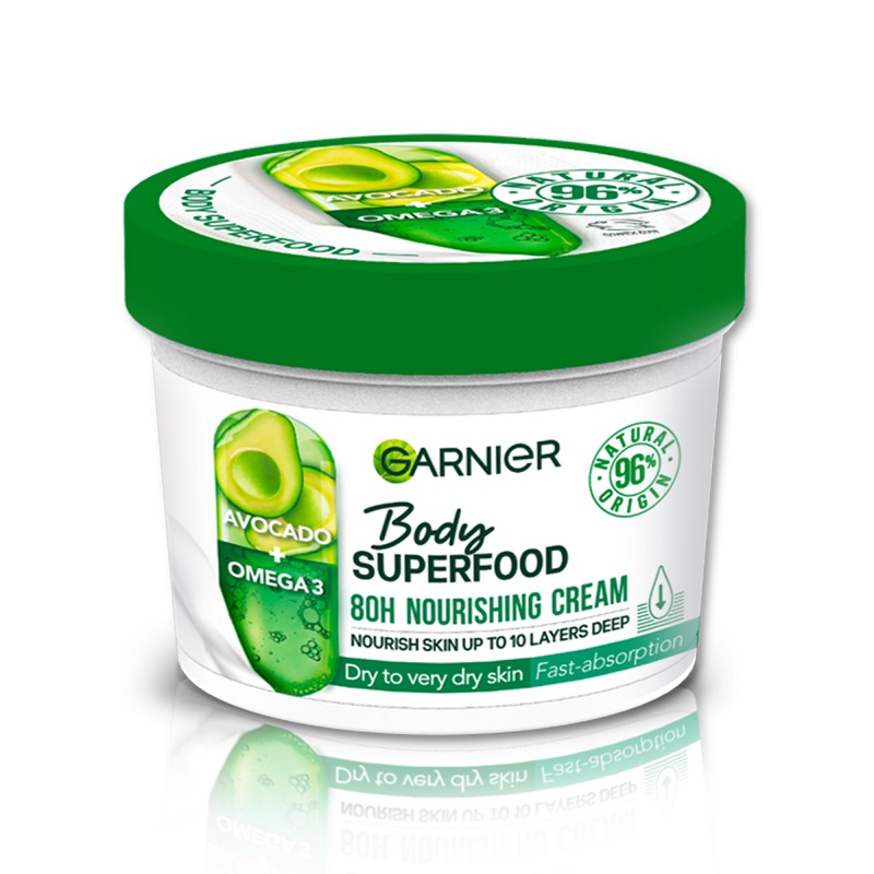 Crema de corp cu efect hranitor si absorbtie rapida Body Superfood, 380 ml, Garnier