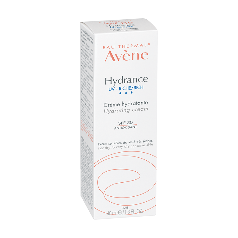 Crema hidratanta pentru ten uscat si foarte uscat SPF 30 Hydrance Riche UV, 40 ml, Avene