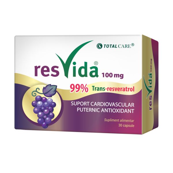 Resvida Resveratrol 100mg, 30 capsule, Cosmopharm