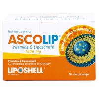 Vitamina C Lipozomala cu aroma de portocale, 1000 mg, 30 plicuri, Liposhell