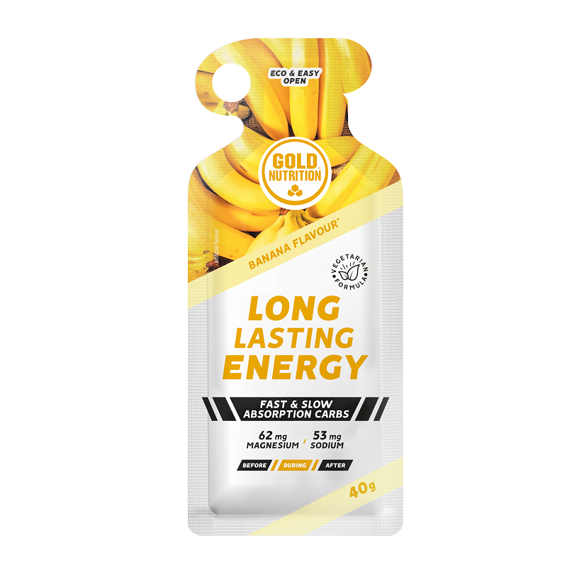 Gel energizant cu aroma de banane Long Lasting, 40g, Gold Nutrition