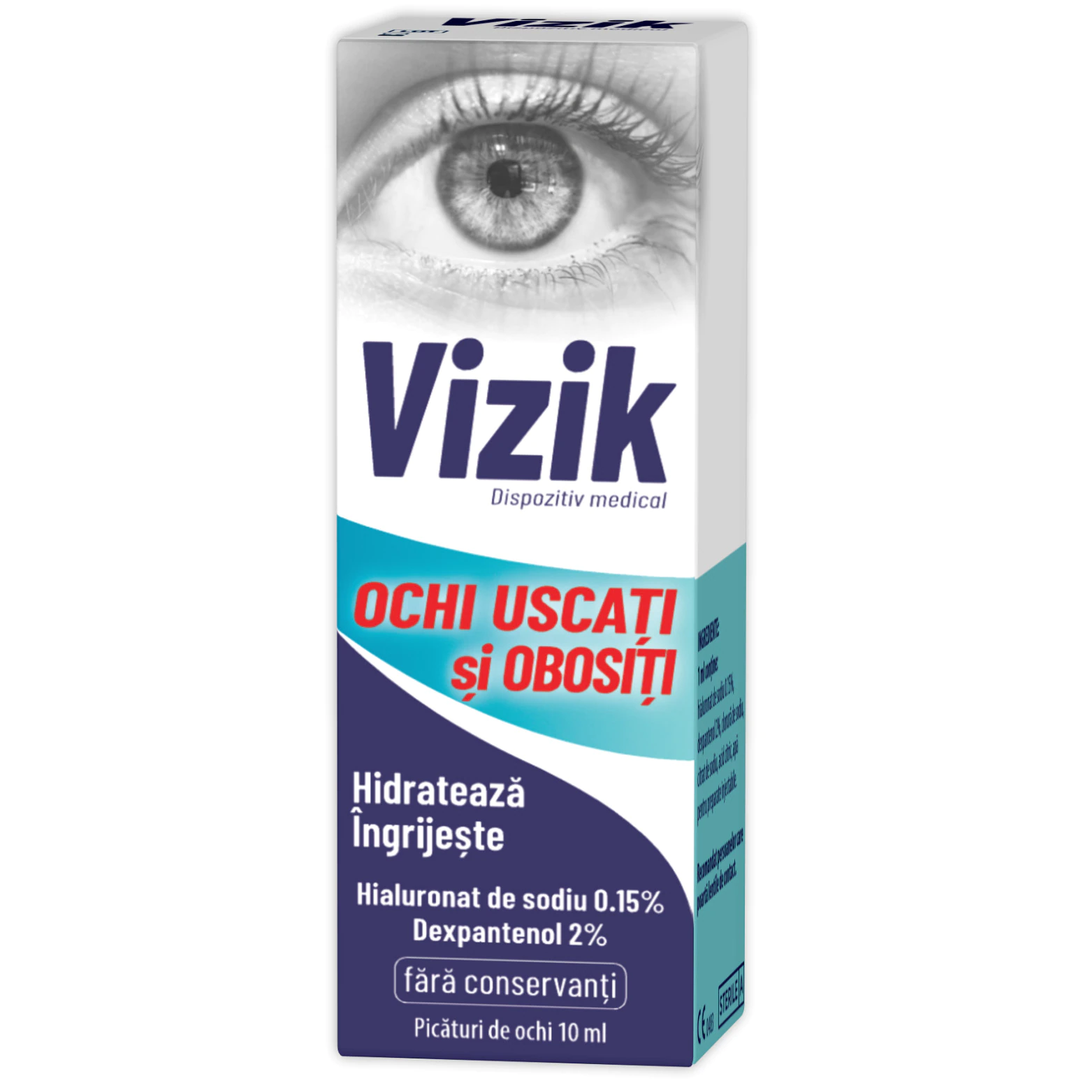 Picaturi pentru ochi uscati si obositi Vizik, 10 ml, Zdrovit