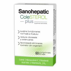 Sanohepatic COLESTEROL Plus, 60 comprimate filmate, Zdrovit