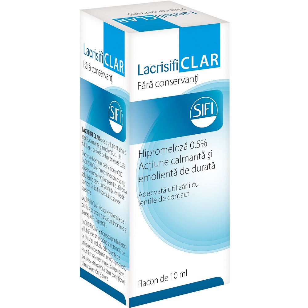 Solutie oftalmica Lacrisifi Clar, 10 ml, Sifi : Farmacia Tei online