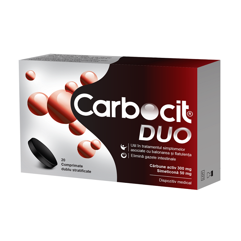 Carbocit DUO, 20 comprimate dublu stratificate, Biofarm
