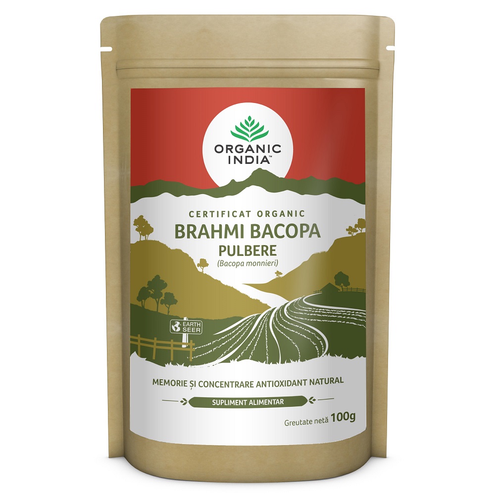 Brahmi Bacopa pulbere bio, 100 g, Organic India