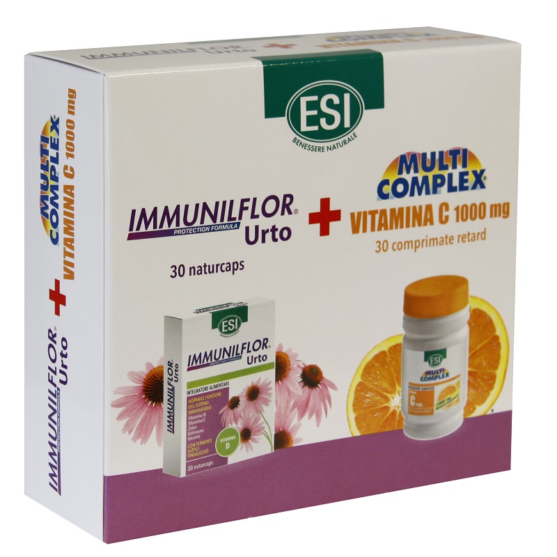 Pachet Imunitate Vitamina C, 30 comprimate + Immunilflor Urto, 30 capsule, ESI