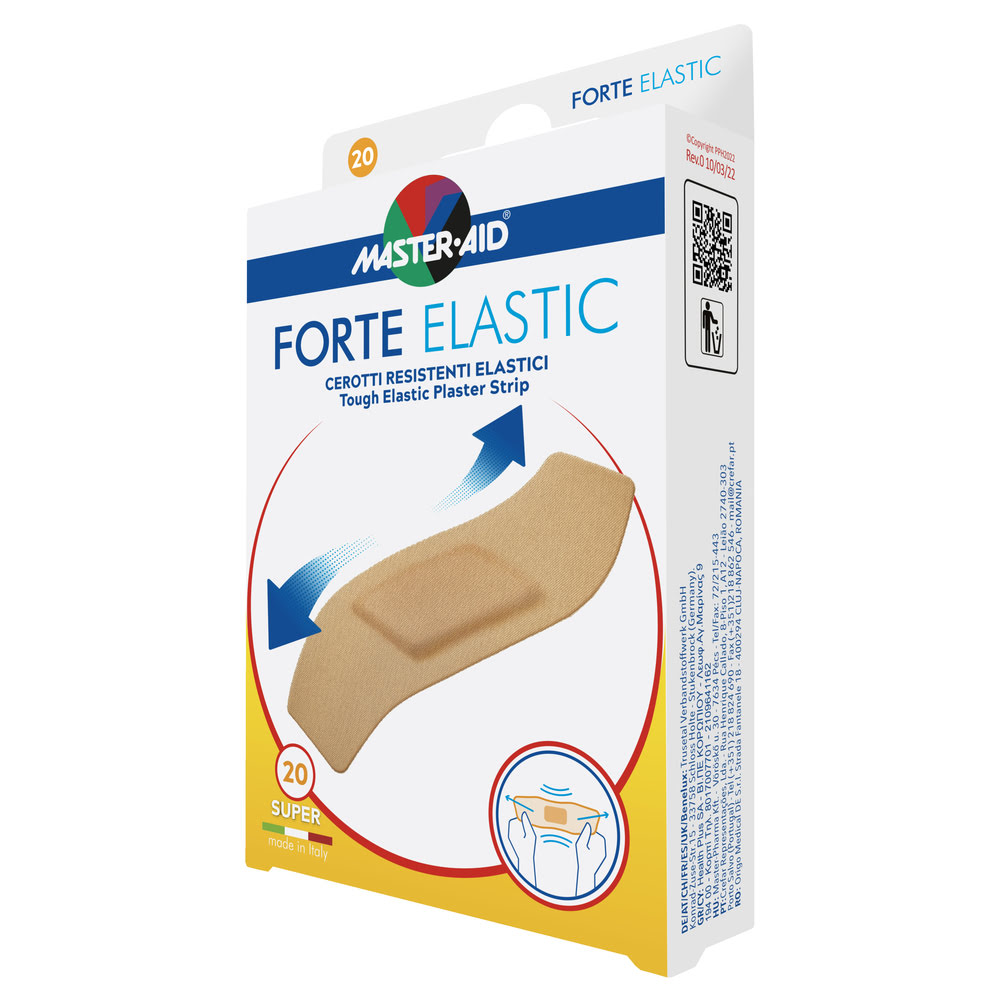 Plasturi rezistenți din pânză Forte Elastic 86x39 mm Master-Aid, 20 bucăți, Pietrasanta Pharma