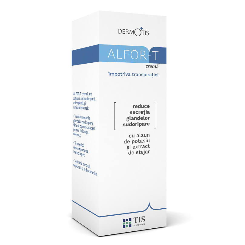 Alfor-T crema impotriva transpiratiei picioarelor, 20 ml, Tis Farmaceutic