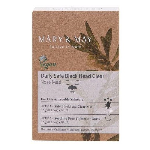 Set de masti pentru eliminarea punctelor negre Daily Safe Blackhead Clear, 10 bucati, Mary and May