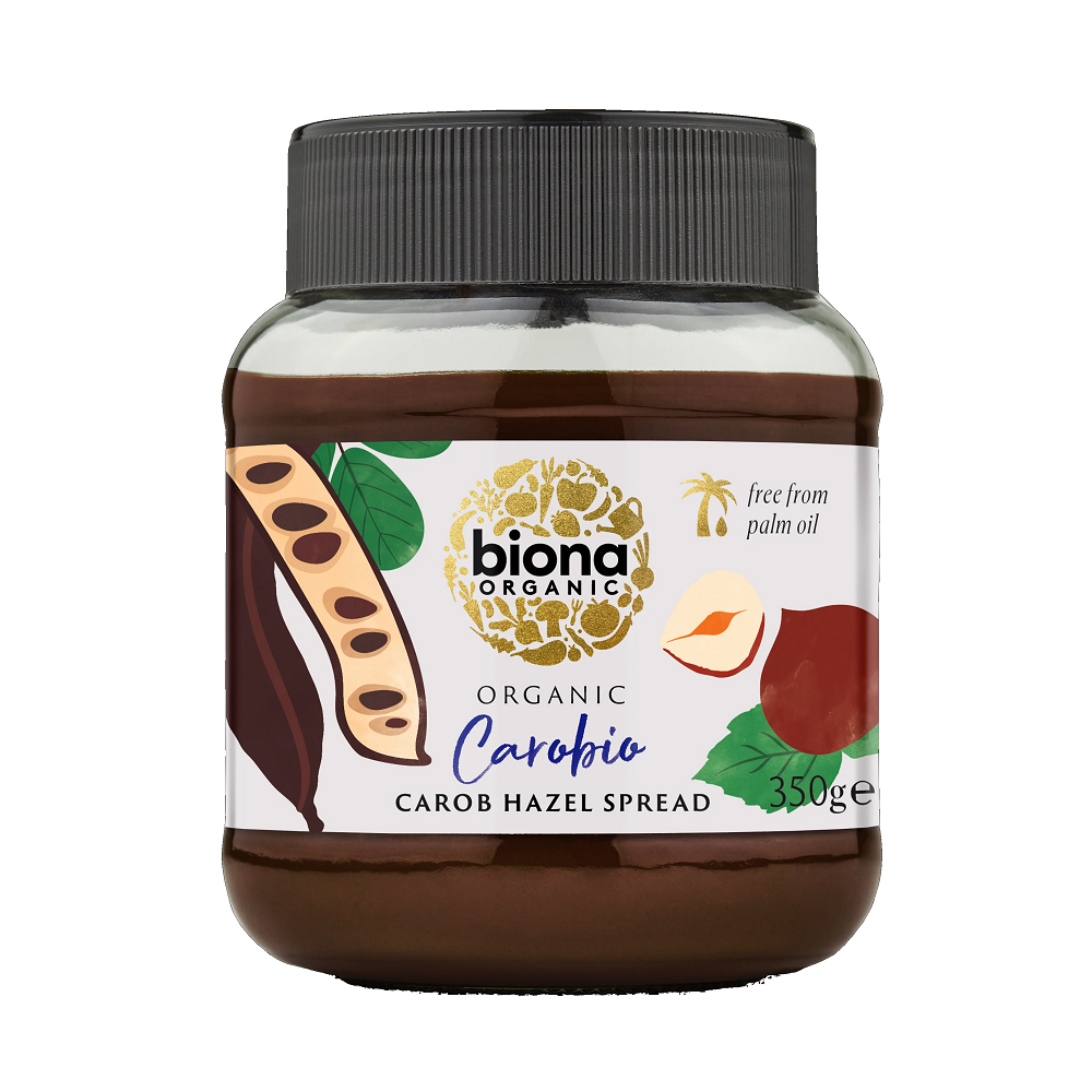 Crema eco cu alune de padure si carob Carobio, 350 g, Biona