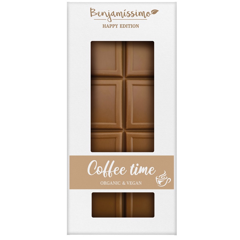 Ciocolata Bio fara gluten Coffee Time, 60 gr, Benjamissimo