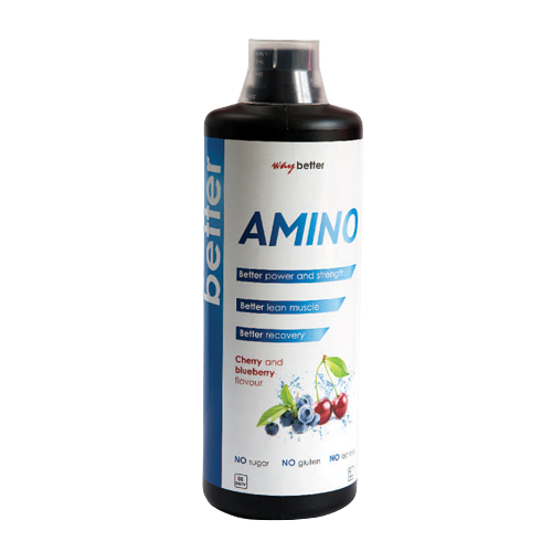 Aminoacizi din colagen hidrolizat Better Amino Blueberry-cherry, 1000 ml, Way Better