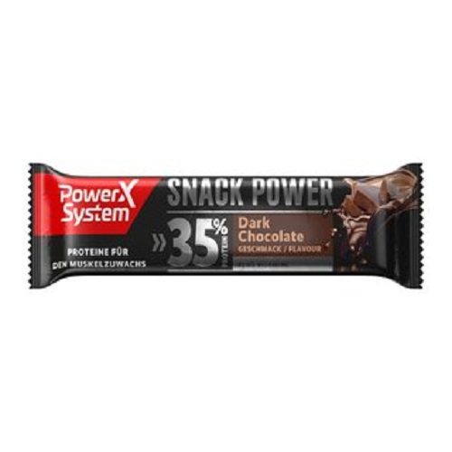 Baton proteic cu ciocolata neagra Snack Power, 45g, Power system