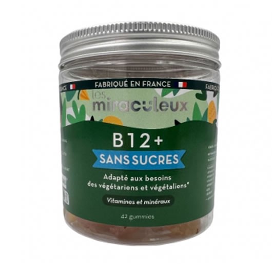 Jeleuri gumate cu vitamina B12 Vegan, 42 bucati, Les Miraculeux