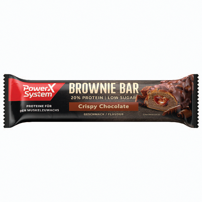 Baton proteic crispy chocolate Brownie bar, 40g, Power System