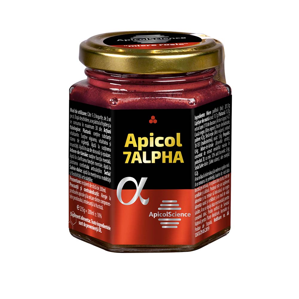 Miere rosie Apicol 7 Alpha ApicolScience, 200 ml, Dvr Pharm