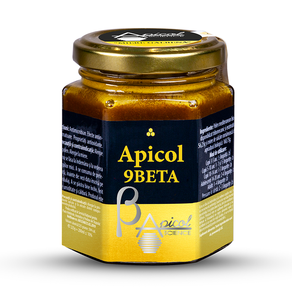 Miere galbena Apicol 9 Beta ApicolScience, 200 ml, Dvr Pharm